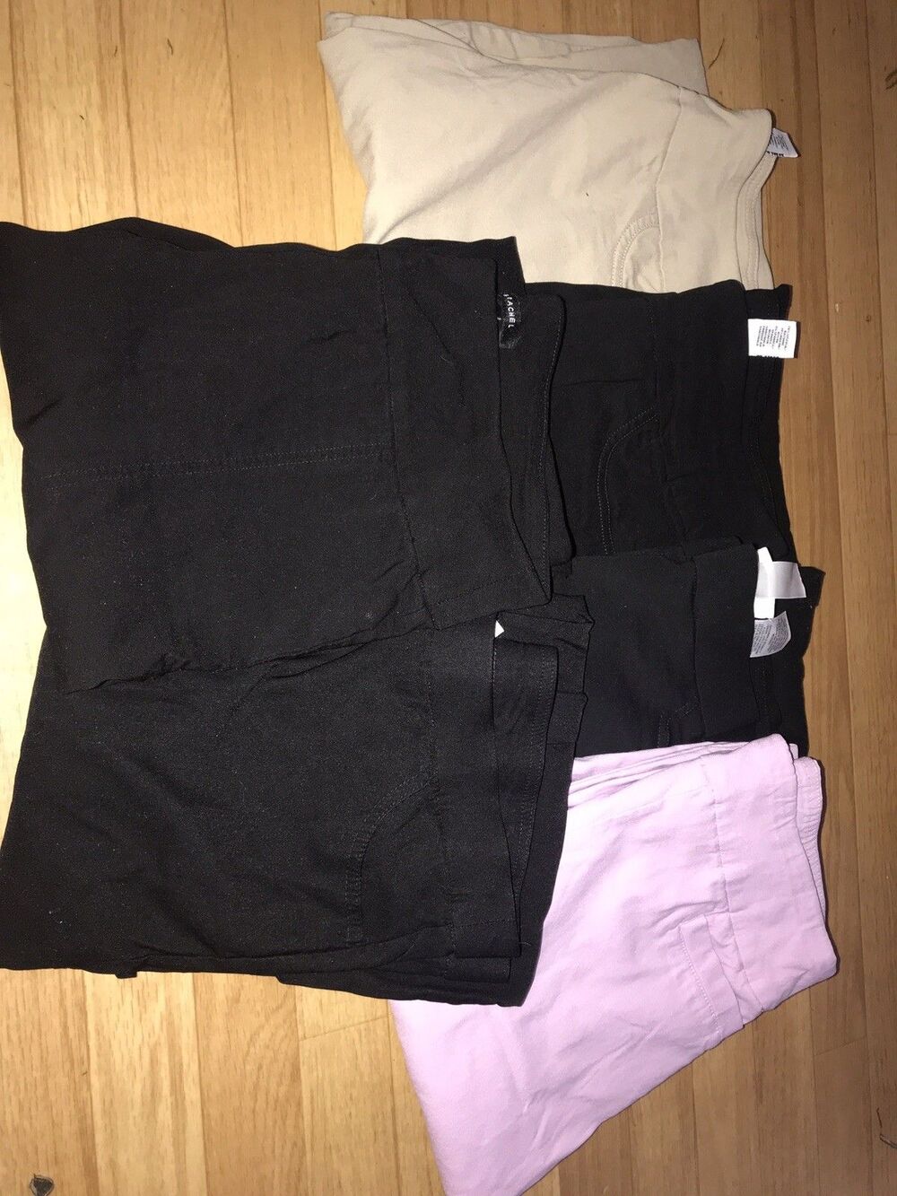 Women Pull On Straight Leg Pants Lot of 6 Pairs - Size 10 Mixed Brands